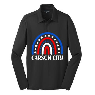 Carson City Nevada Meaningful Gift I Love Carson City Usa Gift Silk Touch Performance Long Sleeve Polo