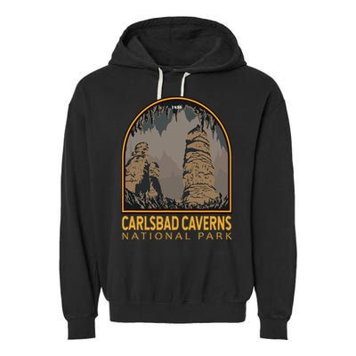Carlsbad Caverns National Park Vintage Emblem Garment-Dyed Fleece Hoodie
