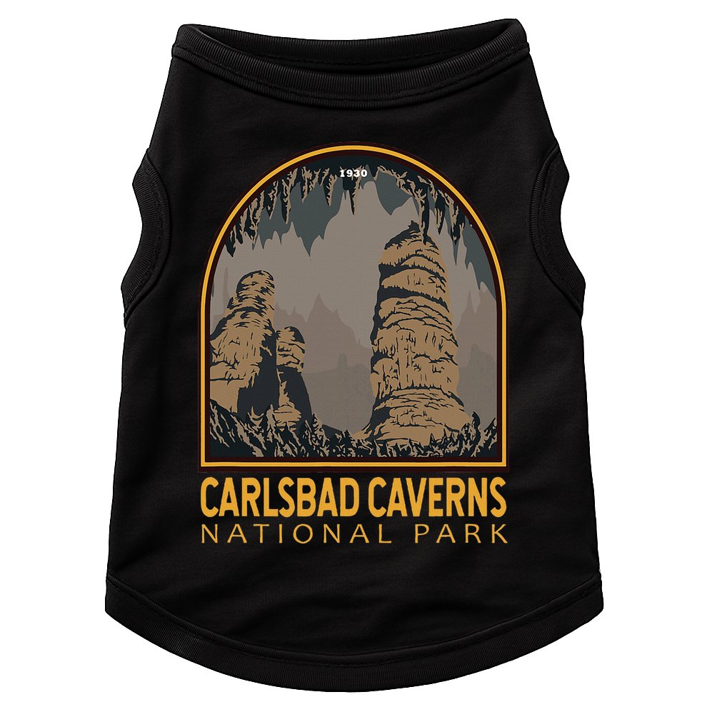 Carlsbad Caverns National Park Vintage Emblem Doggie Tank