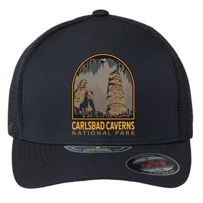 Carlsbad Caverns National Park Vintage Emblem Flexfit Unipanel Trucker Cap
