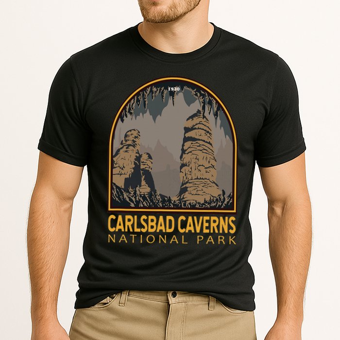 Carlsbad Caverns National Park Vintage Emblem Performance Shirt