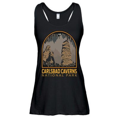 Carlsbad Caverns National Park Vintage Emblem Ladies Essential Flowy Tank