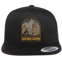 Carlsbad Caverns National Park Vintage Emblem Flat Bill Trucker Hat