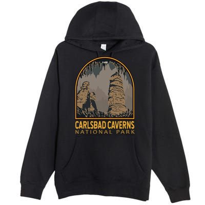 Carlsbad Caverns National Park Vintage Emblem Premium Pullover Hoodie