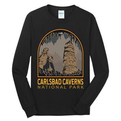 Carlsbad Caverns National Park Vintage Emblem Tall Long Sleeve T-Shirt