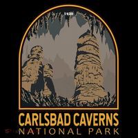 Carlsbad Caverns National Park Vintage Emblem Poster