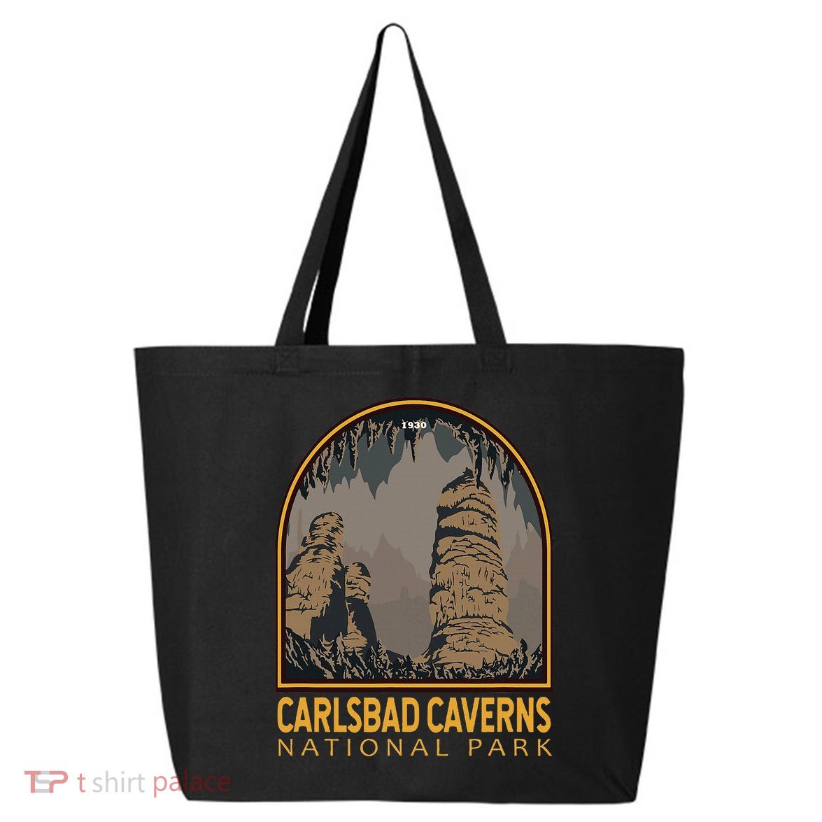 Carlsbad Caverns National Park Vintage Emblem 25L Jumbo Tote