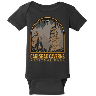 Carlsbad Caverns National Park Vintage Emblem Baby Bodysuit