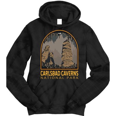 Carlsbad Caverns National Park Vintage Emblem Tie Dye Hoodie