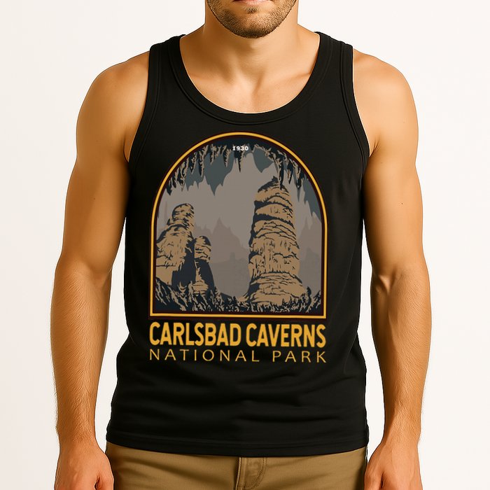 Carlsbad Caverns National Park Vintage Emblem Tank Top