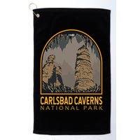 Carlsbad Caverns National Park Vintage Emblem Golf Towel