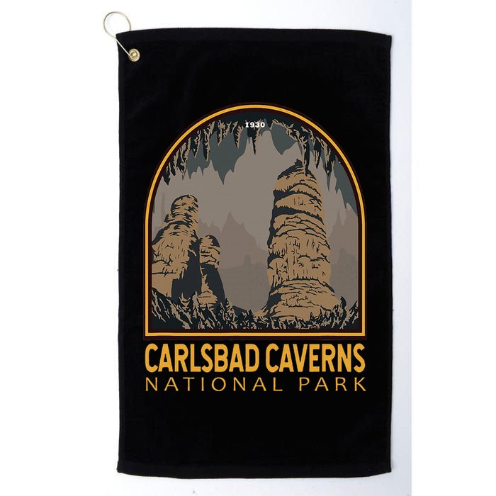 Carlsbad Caverns National Park Vintage Emblem Golf Towel