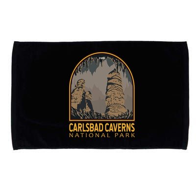 Carlsbad Caverns National Park Vintage Emblem Microfiber Hand Towel