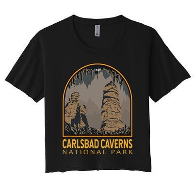 Carlsbad Caverns National Park Vintage Emblem Crop Top