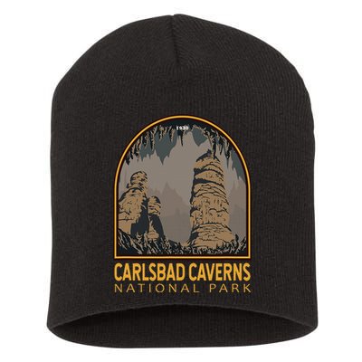 Carlsbad Caverns National Park Vintage Emblem Short Acrylic Beanie