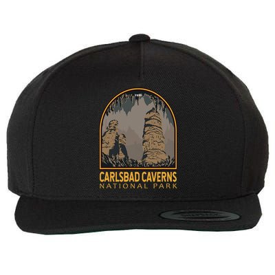 Carlsbad Caverns National Park Vintage Emblem Wool Snapback Cap