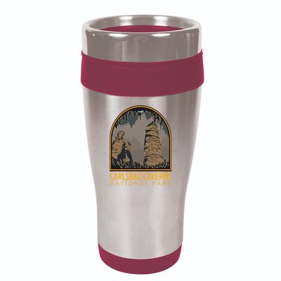 Carlsbad Caverns National Park Vintage Emblem 16oz Travel Tumbler