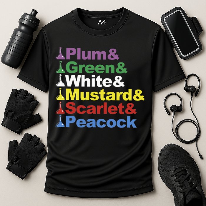 Clue Character Name Stack Game Pieces Cooling Performance Crew T-Shirt