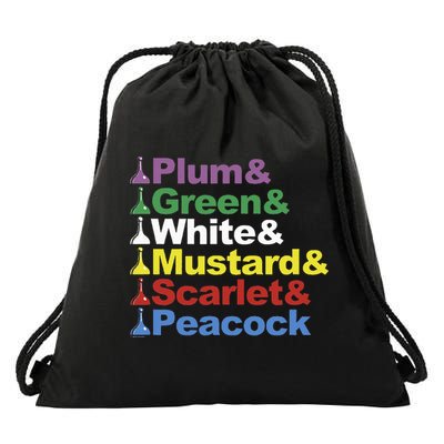 Clue Character Name Stack Game Pieces Drawstring Bag