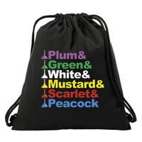 Clue Character Name Stack Game Pieces Drawstring Bag