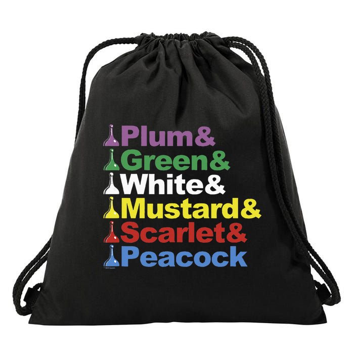 Clue Character Name Stack Game Pieces Drawstring Bag