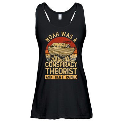 Conservative Christian Noah Was A Conspiracy Theorist Ladies Essential Flowy Tank