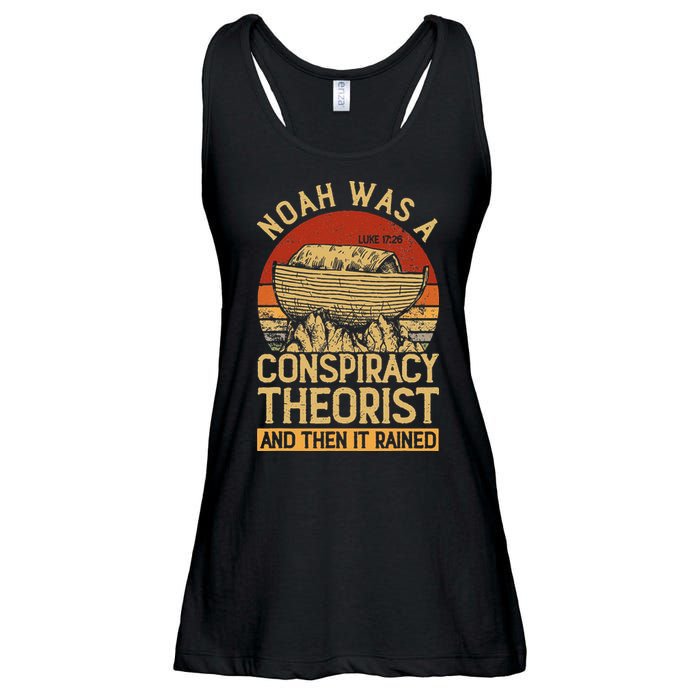 Conservative Christian Noah Was A Conspiracy Theorist Ladies Essential Flowy Tank
