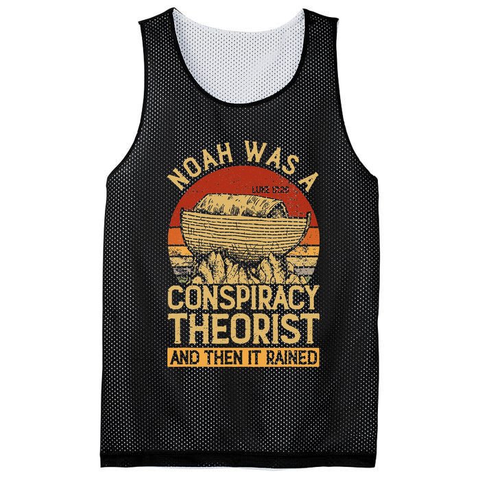 Conservative Christian Noah Was A Conspiracy Theorist Mesh Reversible Basketball Jersey Tank
