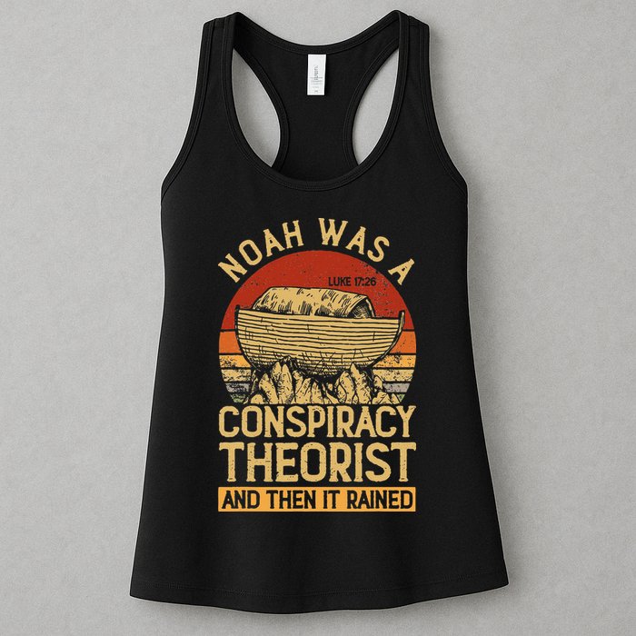 Conservative Christian Noah Was A Conspiracy Theorist Womens Tank Top