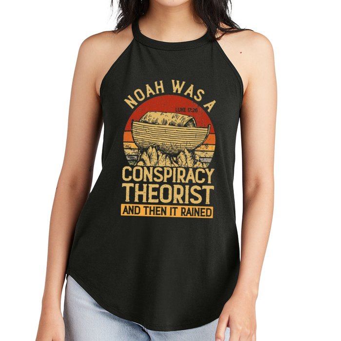 Conservative Christian Noah Was A Conspiracy Theorist Women's Perfect Tri Rocker Tank