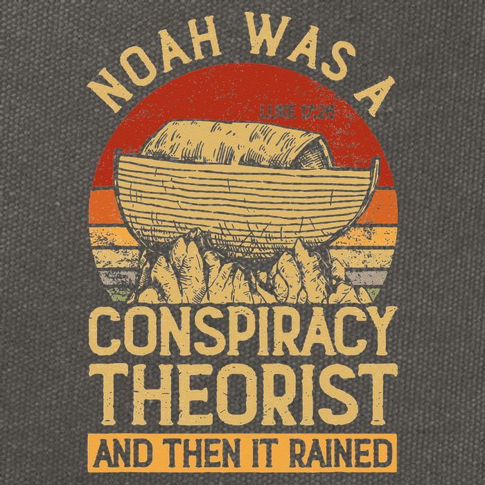 Conservative Christian Noah Was A Conspiracy Theorist Cotton Canvas Backpack