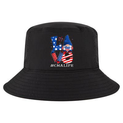 CNA Certified Nursing Assistant LOVE 4th of july Gnome USA Cool Comfort Performance Bucket Hat