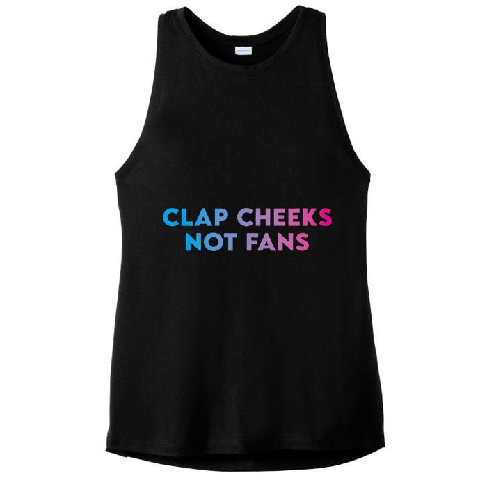 Clap Cheeks Not Fans Funny Edm Rave Festival Raver Ladies PosiCharge Tri-Blend Wicking Tank