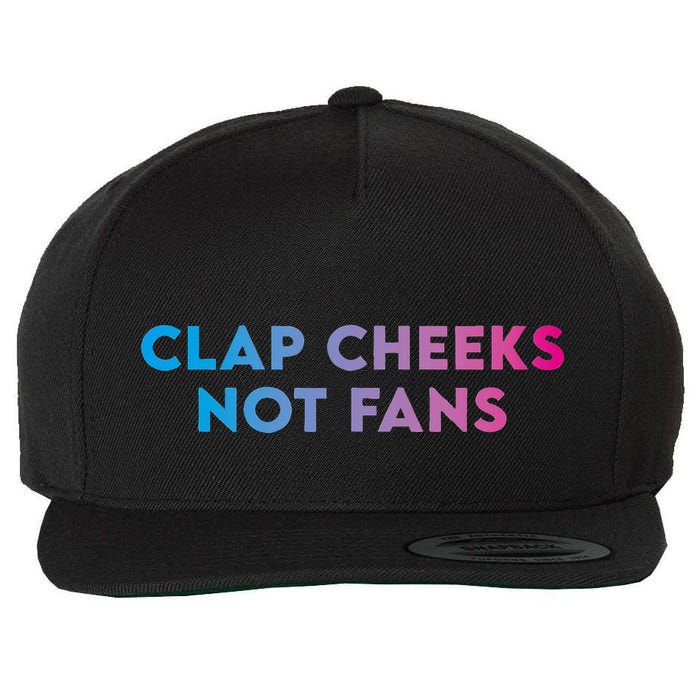 Clap Cheeks Not Fans Funny Edm Rave Festival Raver Wool Snapback Cap