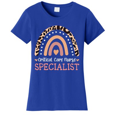 Critical Care Nurse Specialist Leopard Rainbow Meaningful Gift Women's T-Shirt