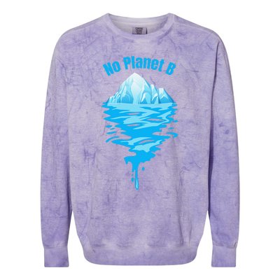 Climate Change No Planet B Science Colorblast Crewneck Sweatshirt