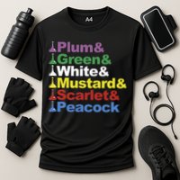 Clue Character Name Stack Game Pieces Big Cooling Performance Crew T-Shirt