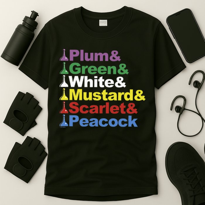 Clue Character Name Stack Game Pieces Big T-Shirt