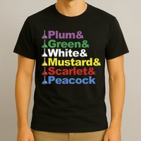 Clue Character Name Stack Game Pieces Big T-Shirt