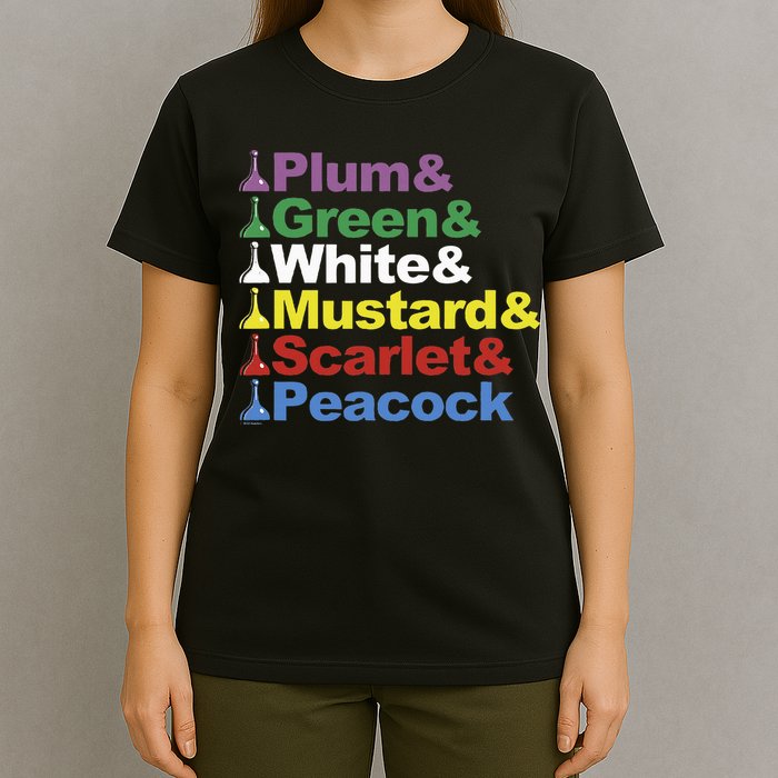 Clue Character Name Stack Game Pieces Big T-Shirt