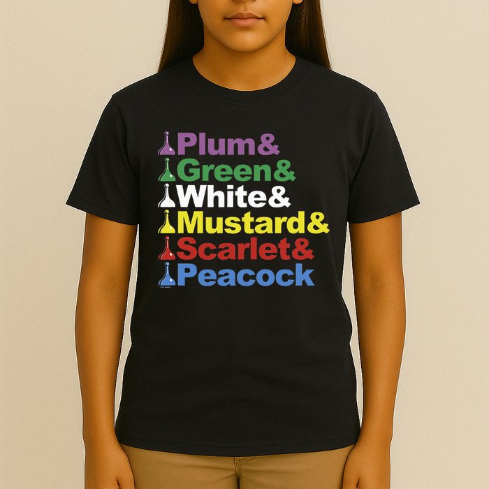 Clue Character Name Stack Game Pieces Big T-Shirt