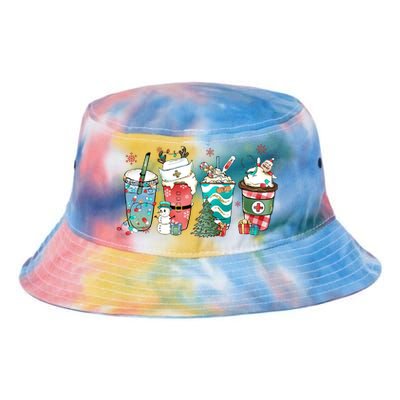 Christmas Coffee Nurse Latte Cozy Winter Xmas Coffee Lover Tie Dye Newport Bucket Hat