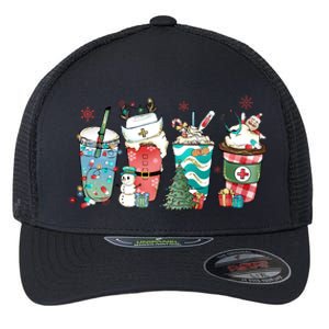 Christmas Coffee Nurse Latte Cozy Winter Xmas Coffee Lover Flexfit Unipanel Trucker Cap