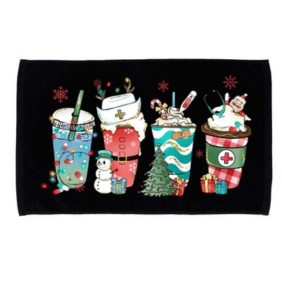 Christmas Coffee Nurse Latte Cozy Winter Xmas Coffee Lover Microfiber Hand Towel