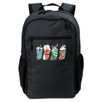 Christmas Coffee Nurse Latte Cozy Winter Xmas Coffee Lover Daily Commute Backpack