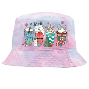 Christmas Coffee Nurse Latte Cozy Winter Xmas Coffee Lover Tie-Dyed Bucket Hat