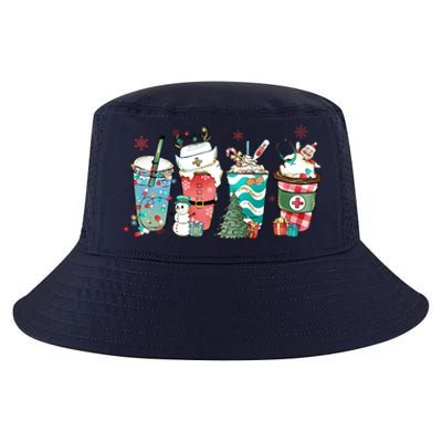 Christmas Coffee Nurse Latte Cozy Winter Xmas Coffee Lover Cool Comfort Performance Bucket Hat