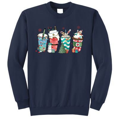 Christmas Coffee Nurse Latte Cozy Winter Xmas Coffee Lover Sweatshirt