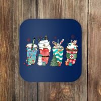 Christmas Coffee Nurse Latte Cozy Winter Xmas Coffee Lover Coaster