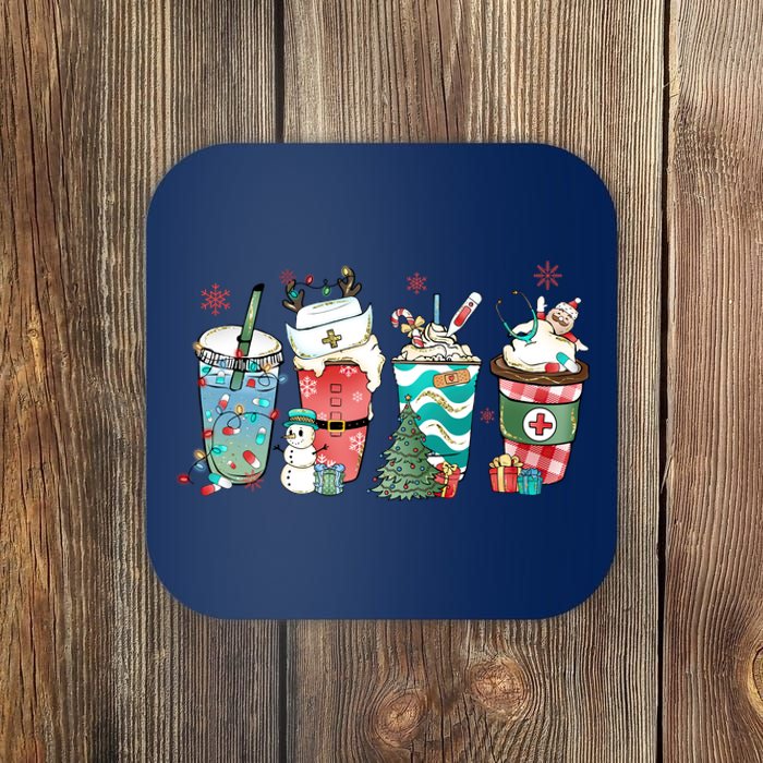 Christmas Coffee Nurse Latte Cozy Winter Xmas Coffee Lover Coaster